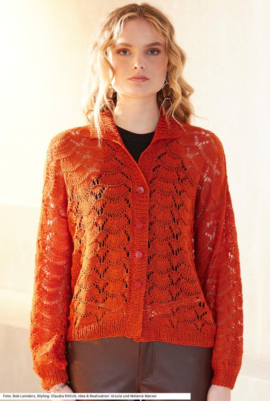 Jacke mit Ajourmuster - Bild 2