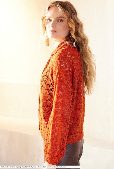 Jacke mit Ajourmuster