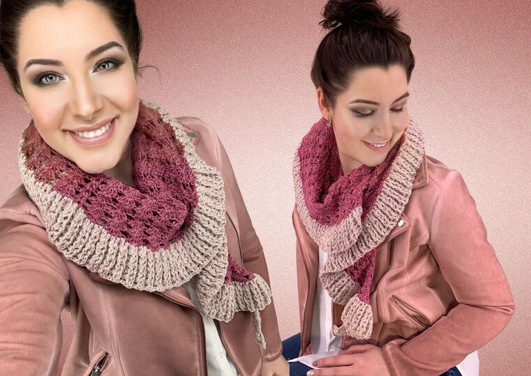 Häkelanleitung Tuch "ALTROSA VINTAGE"