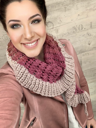 Häkelanleitung Tuch "ALTROSA VINTAGE"