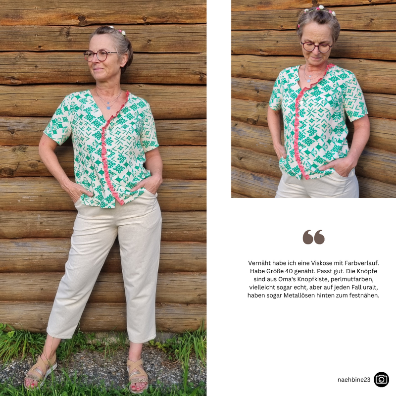 Daisy - Bluse mit Rüsche am Ausschnitt - Gr. 32-50 - Bild 6