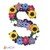 Floral letter S crochet applique