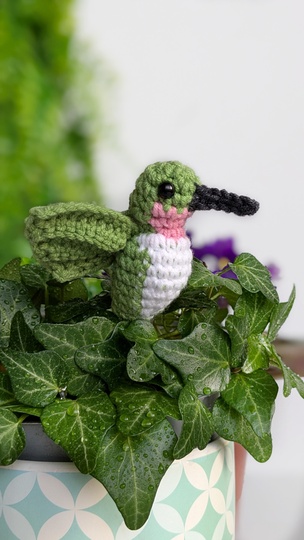 Hummingbird Crochet Pattern, Easy Crochet Amigurumi Bird Pattern