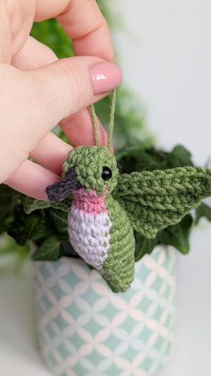 Hummingbird Crochet Pattern, Easy Crochet Amigurumi Bird Pattern
