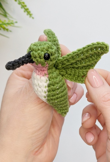 Hummingbird Crochet Pattern, Easy Crochet Amigurumi Bird Pattern