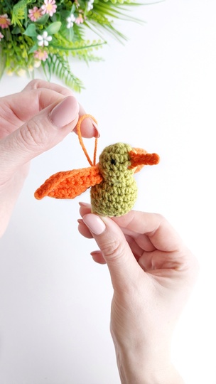 Hummingbird Crochet Pattern, Easy Crochet Amigurumi Bird Pattern