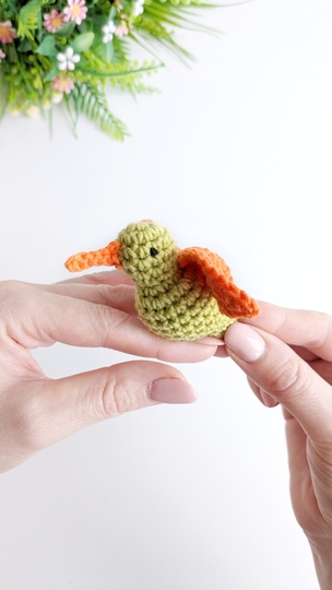 Hummingbird Crochet Pattern, Easy Crochet Amigurumi Bird Pattern