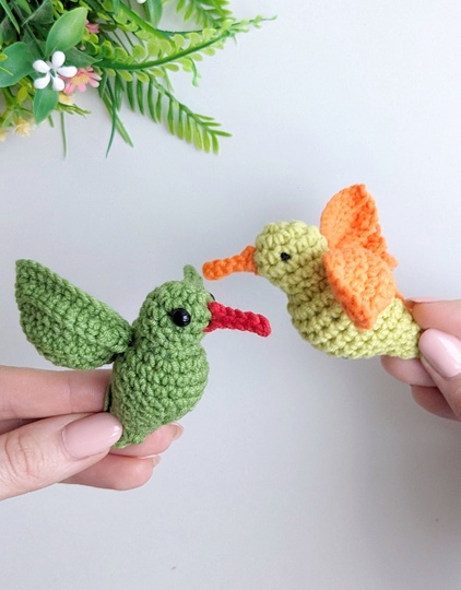 Hummingbird Crochet Pattern, Easy Crochet Amigurumi Bird Pattern