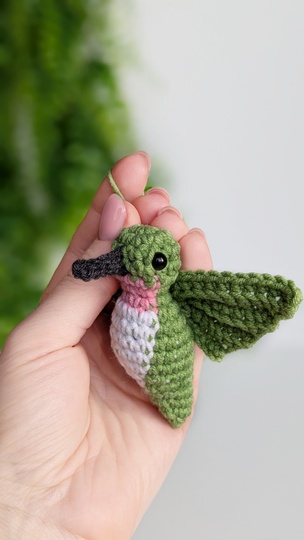 Hummingbird Crochet Pattern, Easy Crochet Amigurumi Bird Pattern