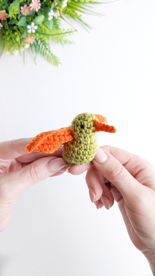 Hummingbird Crochet Pattern, Easy Crochet Amigurumi Bird Pattern