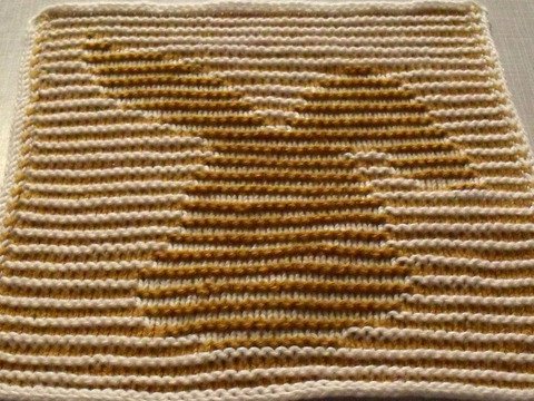 Hasenkopf in Schattenstricktechnik