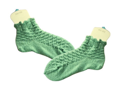 Toe-up-Socken Strickmuster Hishigata - Anleitung für Strickliebhaber