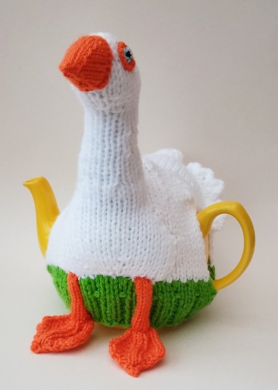 TeaCosyFolk's White Embden Goose Tea Cosy Knitting Pattern - Image 6