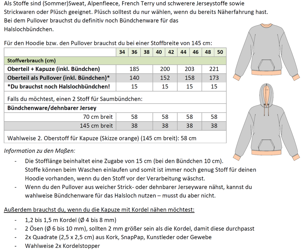 Mika Oversized Hoodie & Sweater for Women | Bust 80-116 | A4 A0 Letter PDF - Image 13