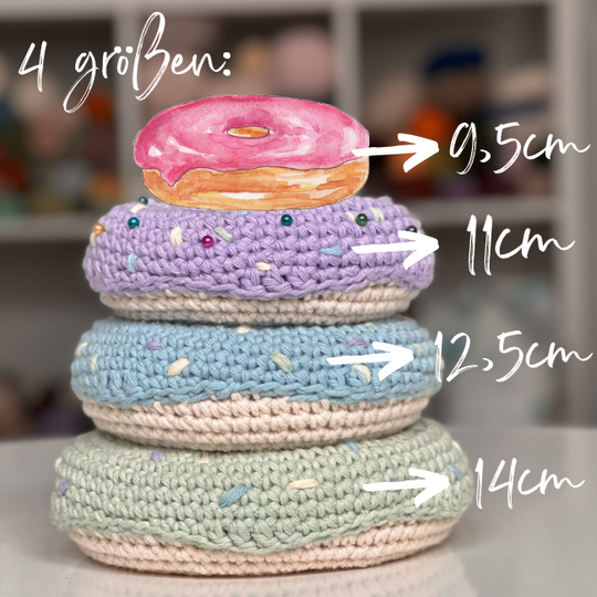 Crochet pattern pincushion | 4 sizes | German & English
