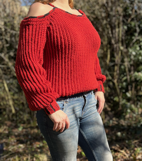 Häkelanleitung Off-the-Shoulder Pulli "Murmillo"
