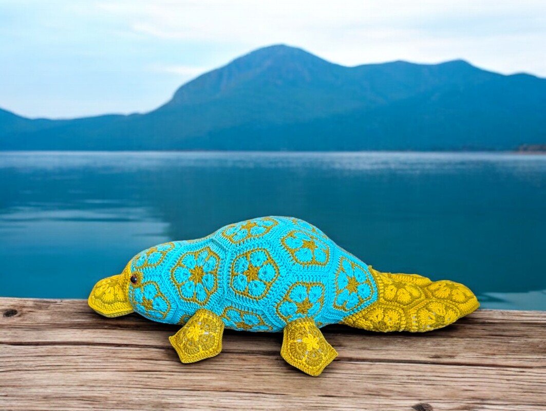 Pit The Platypus with African Flowers crochet pattern PDF DYN - Image 4