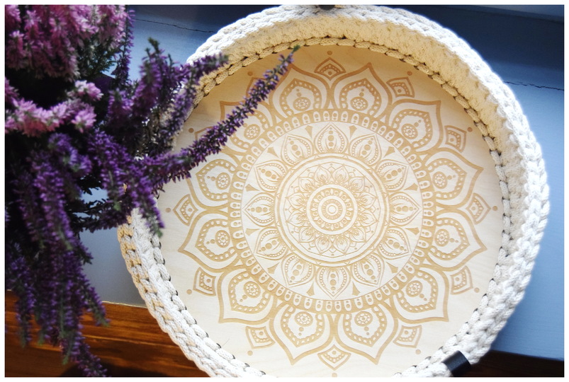 + MANDALA + Tablett mit Holzboden häkeln, verschiedene Größen, Muttertag