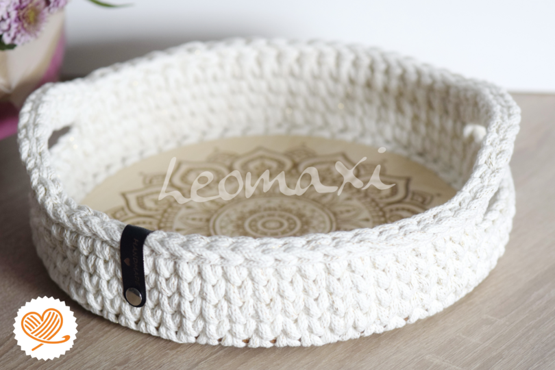 + MANDALA + Tablett mit Holzboden häkeln, verschiedene Größen, Muttertag