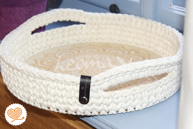 + MANDALA + Tablett mit Holzboden häkeln, verschiedene Größen, Muttertag