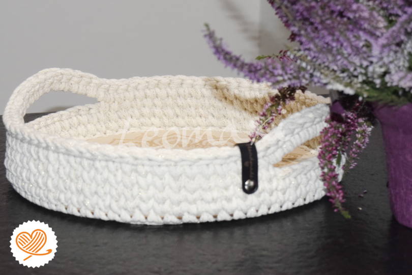 + MANDALA + Tablett mit Holzboden häkeln, verschiedene Größen, Muttertag