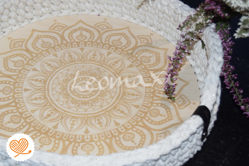 + MANDALA + Tablett mit Holzboden häkeln, verschiedene Größen, Muttertag
