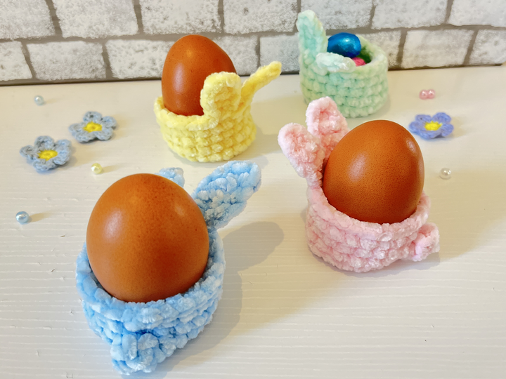 Crochet Pattern No Sew Bunny Egg Cup