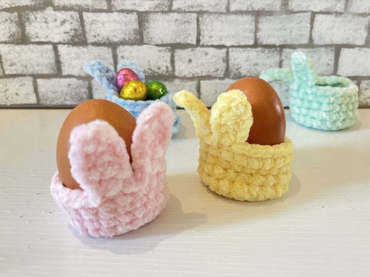 Crochet Pattern No Sew Bunny Egg Cup
