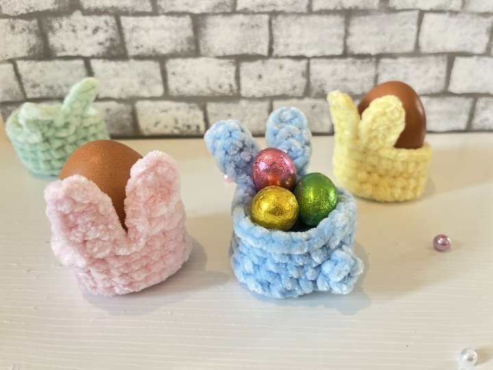 Crochet Pattern No Sew Bunny Egg Cup