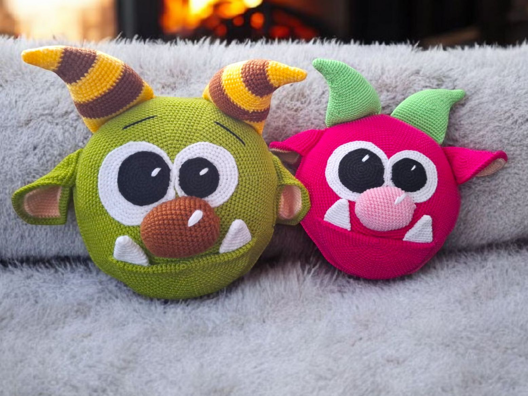 Häkelanleitung Kuschel - Monster - Kissen