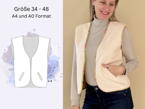 Wendy - Wendeweste mit Paspeltaschen - Gr. 34-48