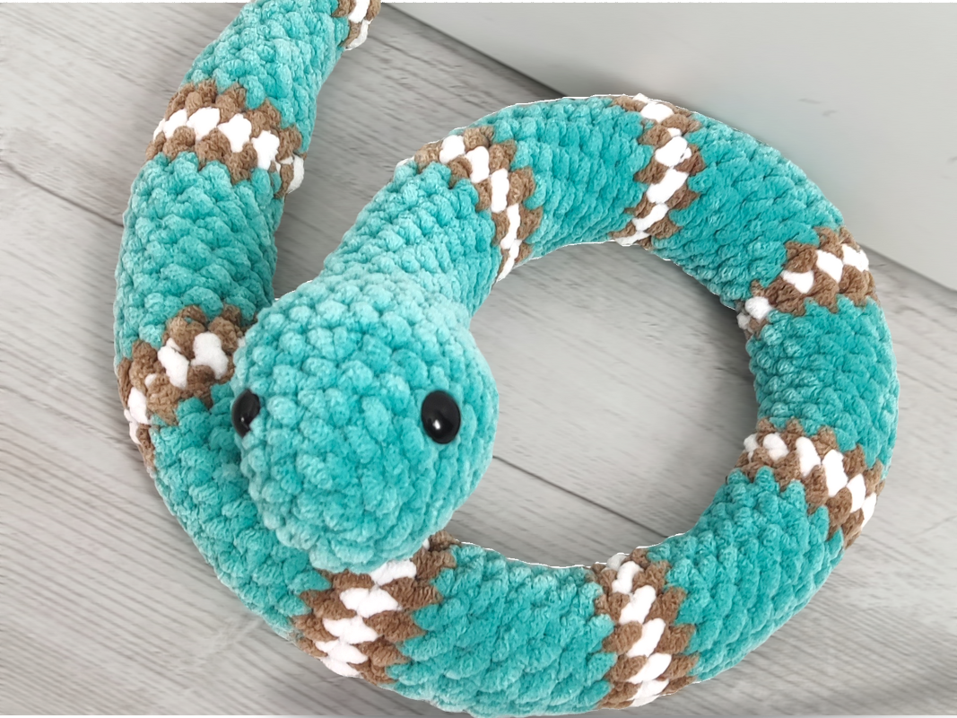 Häkelanleitung für eine Schlange – Amigurumi PDF Muster zum Selbermachen - Bild 2