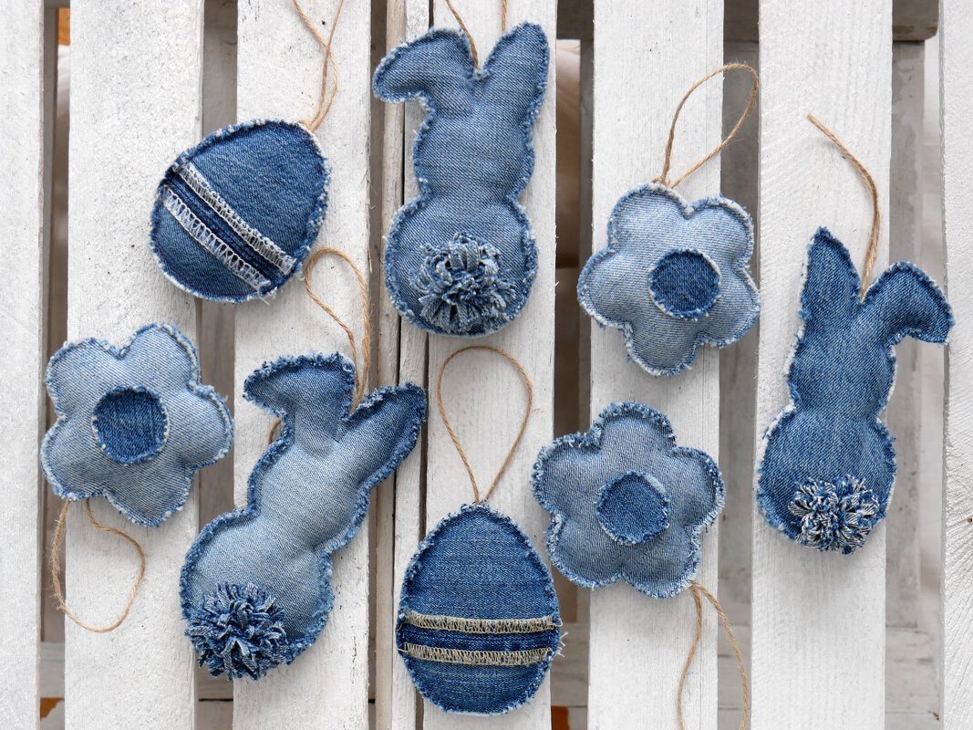 Upcycling - Sewing instructions for three easter pendants made from jeans - Image 8