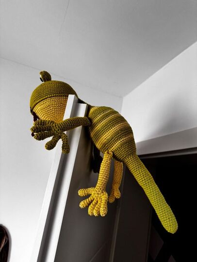 Häkelanleitung Eidechsen Türstopper