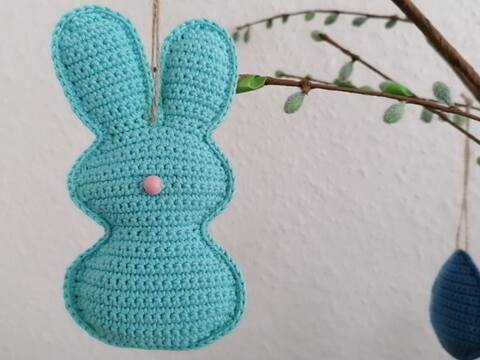 Häkelanleitung für Osterhasen- Deko