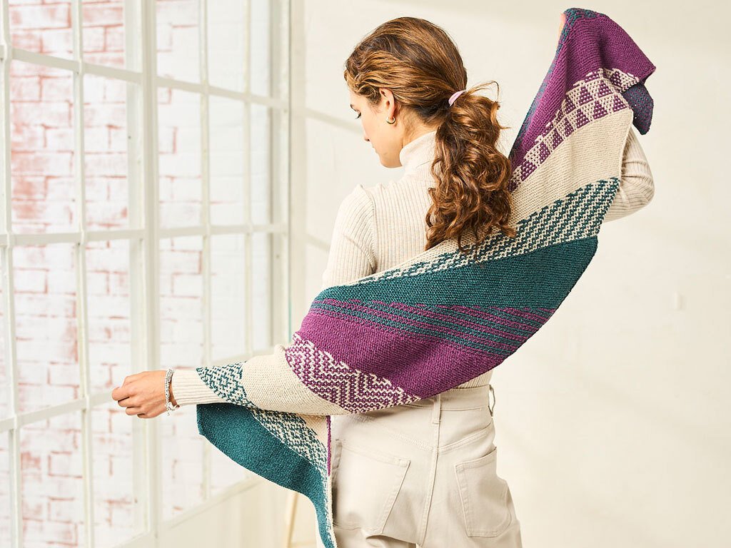 TUCH MOSAIK-BÖGEN, gestrickt - Bild 5