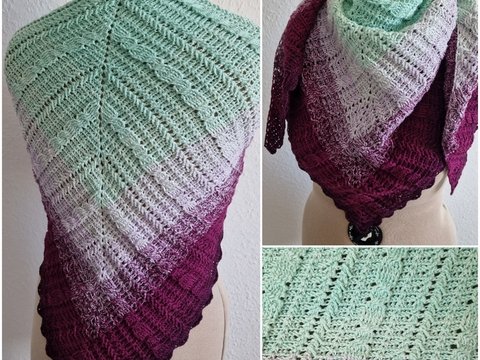 Häkelanleitung für das Dreieckstuch "Zoe"