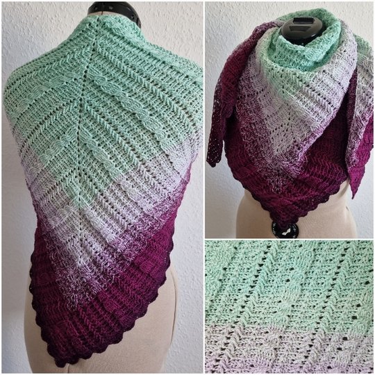 Häkelanleitung für das Dreieckstuch "Zoe"