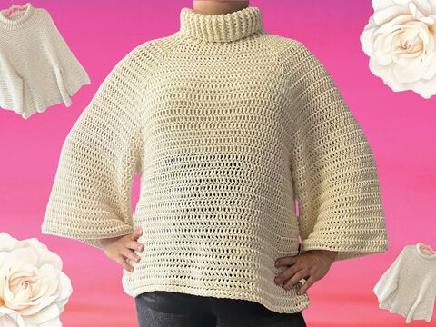 Häkelanleitung Pullover "EASY ROLLKRAGEN"