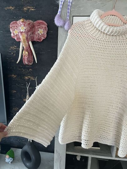 Häkelanleitung Pullover "EASY ROLLKRAGEN"