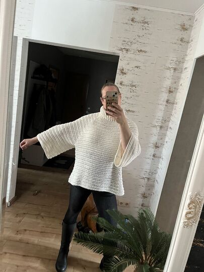 Häkelanleitung Pullover "EASY ROLLKRAGEN"