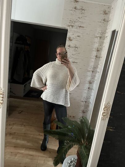 Häkelanleitung Pullover "EASY ROLLKRAGEN"