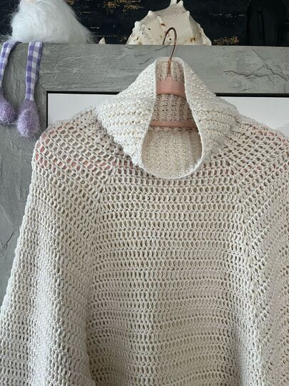 Häkelanleitung Pullover "EASY ROLLKRAGEN"