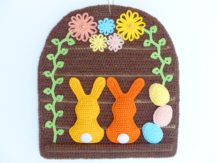 Häkelanleitung Türschild Ostern