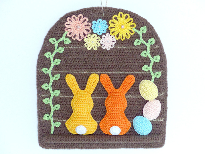 Häkelanleitung Türschild Ostern