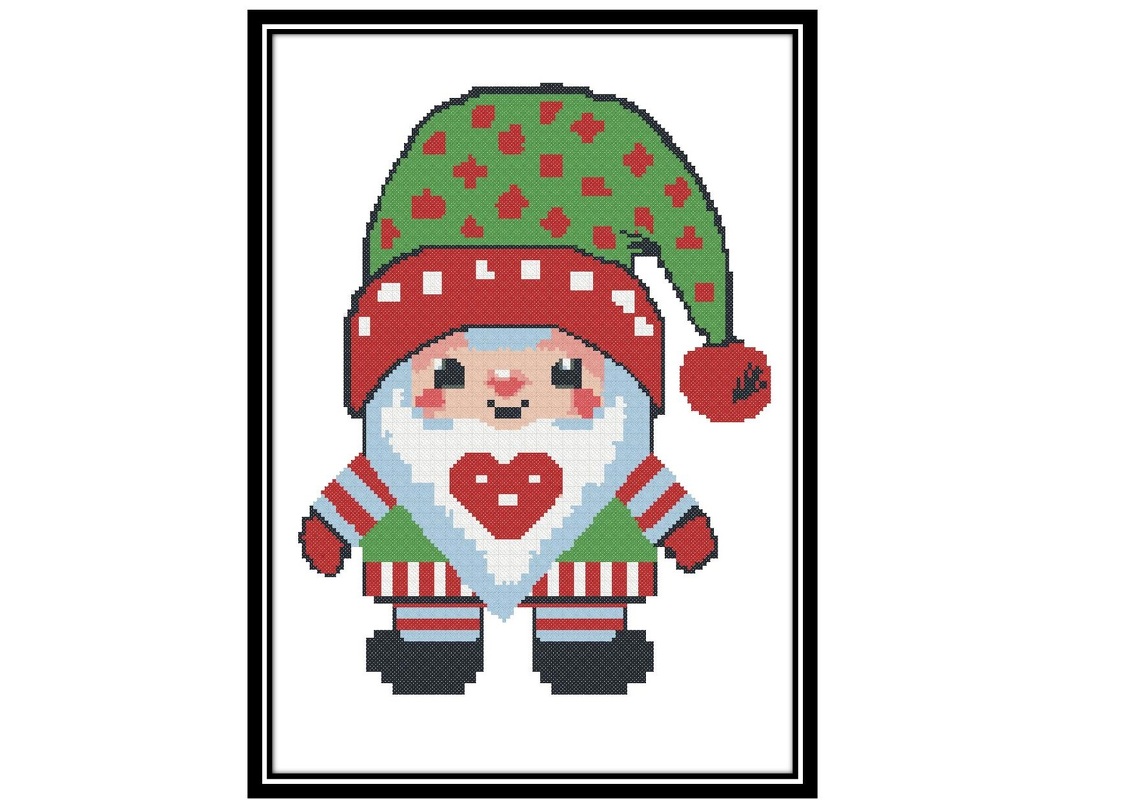 Christmas gnomes cross stitch