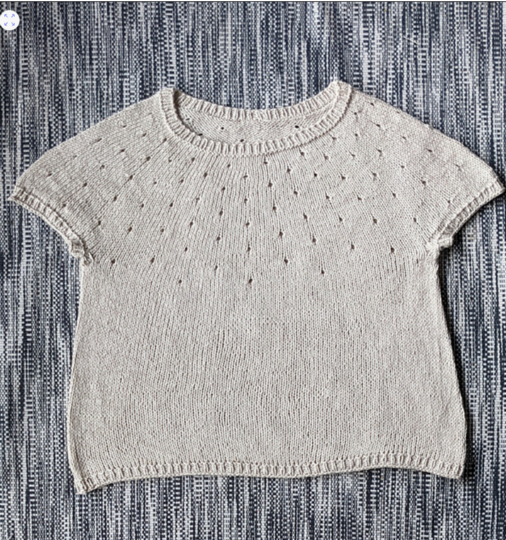 Knitting pattern, Top Hanne, XS-XXL