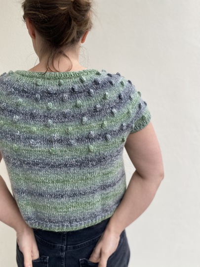 Knitting pattern, Top Hanne, XS-XXL