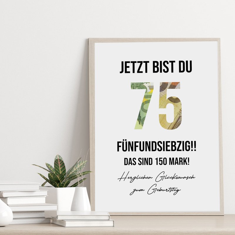 Poster GELDGESCHENK Geburtstag 75 DOWNLOAD - Bild 5