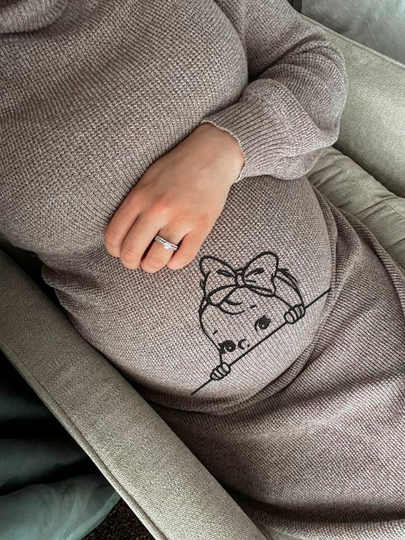 BABY Mädchen Schwangerschaft Stickdatei 2 in 1